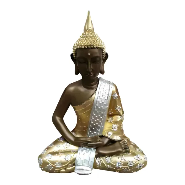 Figura dekoracyjna Budda siedzący H: 60cm z żywicy