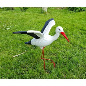 Figura ozdobna ogrodowa BOCIAN LECĄCY H: 75cm do ogrodu - zdjęcie 3