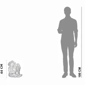 Figura ogrodowa Dziewczyna z psem H: 44cm betonowa - zdjęcie 2