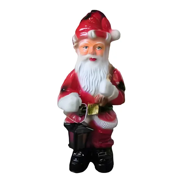 Figura dekoracyjna Św. Mikołaj z latarnią H: 78cm z żywicy