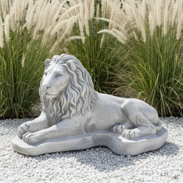 Figura ogrodowa Lew leżący H: 35cm betonowa