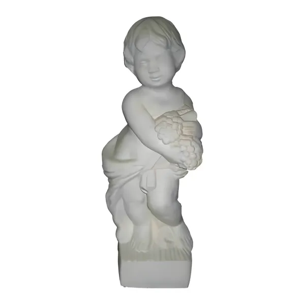 Figura dekoracyjna Putto z winogronami H: 47cm z żywicy