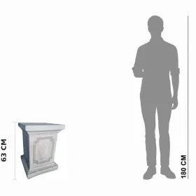 Figura ogrodowa Kolumna duża kwadratowa H: 63cm betonowa - zdjęcie 2