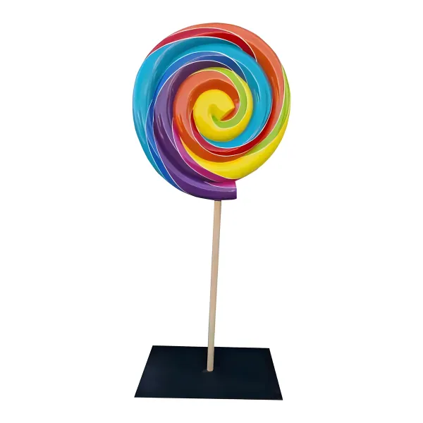 Figura dekoracyjna Lizak kolorowy H: 190cm z żywicy