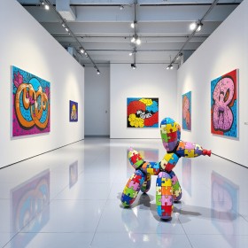 Figura Balloon Dog XL Pop-Art Puzzle Jigsaw Hard-edge wysoki połysk żywica H: 110cm - zdjęcie 4