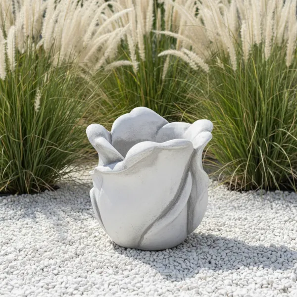 Figura ogrodowa Wazon Tulipan H: 38cm betonowa