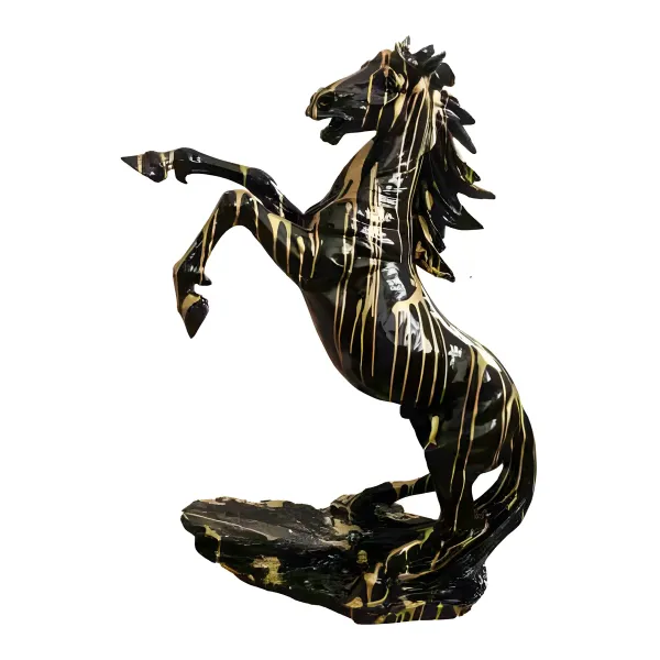 Figura dekoracyjna Koń stający dęba H: 92cm z żywicy