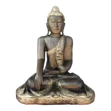 Figura dekoracyjna Budda siedzący H: 60cm z żywicy