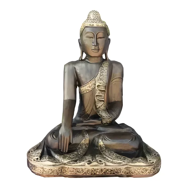 Figura dekoracyjna Budda siedzący H: 60cm z żywicy