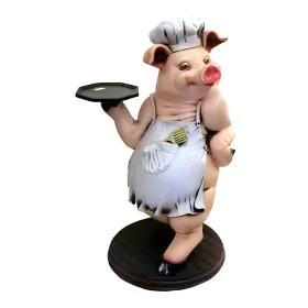 Figura dekoracyjna Świnia kucharz H: 137cm z żywicy - zdjęcie 2