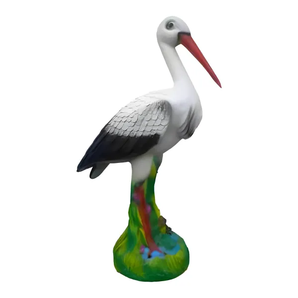 Figura dekoracyjna Bocian H: 80cm z żywicy