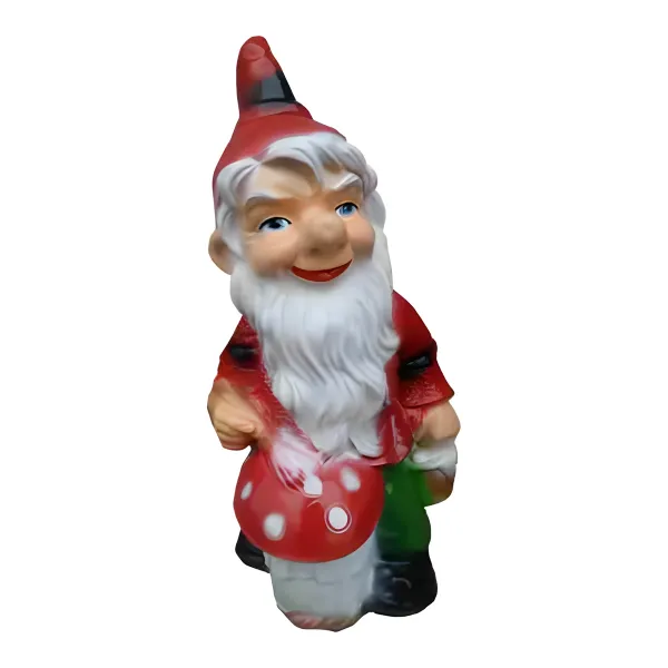 Figura dekoracyjna Krasnal z grzybem H: 45cm z żywicy