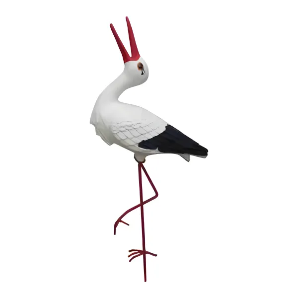 Figura dekoracyjna Bocian H: 50cm z żywicy