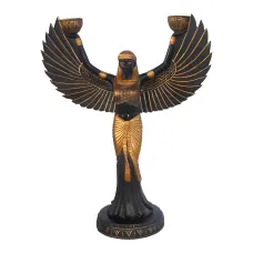 Figura dekoracyjna Świecznik Izyda H: 25cm z żywicy