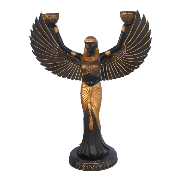 Figura dekoracyjna Świecznik Izyda H: 25cm z żywicy