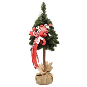 Choinka na kołeczku dekorowana 50 cm WHITE RED - zdjęcie 1