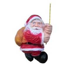 Figura dekoracyjna Św. Mikołaj zawieszany H: 32cm z żywicy