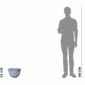 Figura ogrodowa Wazon ze sznurem H: 25cm betonowa - zdjęcie 2