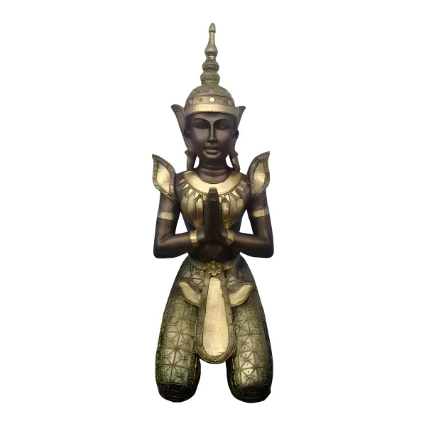 Figura dekoracyjna Tajski anioł klęczący H: 78cm z żywicy