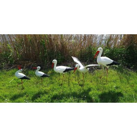 Figura ozdobna ogrodowa BOCIAN ŚREDNI H: 75 cm do ogrodu - zdjęcie 9
