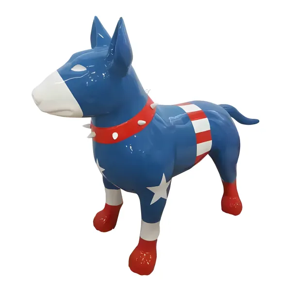 Figura dekoracyjna Pies bull terrier wym. 85×116cm z żywicy