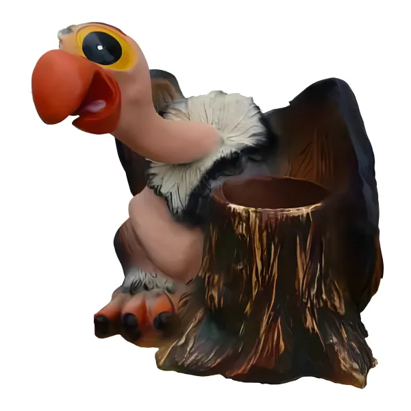 Figura dekoracyjna Sęp z donicą H: 45cm z żywicy